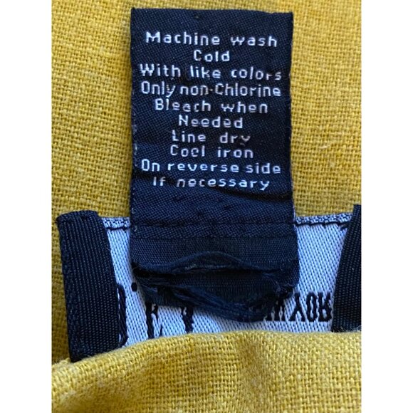 DFA New York Woman 1X Top Gold Sleeveless Babydoll Linen Blend Boho Preppy City - Picture 4 of 10